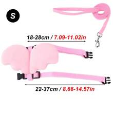 2 Stücke Engelsflügel Geschirr und Leine Set, einziehbare verstellbare Leine Brustgeschirr geeignet für kleine Haustiere