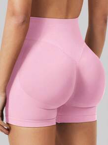 High-Waisted Seamless Yoga Shorts For Women - Stretchy, Hip-Lifting, Activewear For Running, Fitness & Outdoor Activities, Fitness Apparel | Sleek Appearance | Stretchy Fabric