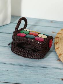 Bohemian Retro Mini Square Wallet Pouch Cute And Portable Suitable For Small Change For Women Wallet Purse Wallet Wristlet Wallet Coin Wallet Mini Wallet Travel Wallet