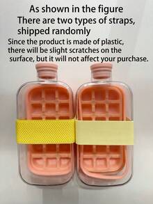 Copo de água gelada simples com canudo: não precisa compartilhar cubos de gelo com outras pessoas, pressione para remover os cubos de gelo, saudável e higiênico, adequado para casa e piscina. Pode ajudar você a aproveitar melhor as bebidas geladas do verão. Molde de gelo caseiro. - Multicolorido - Ver 11