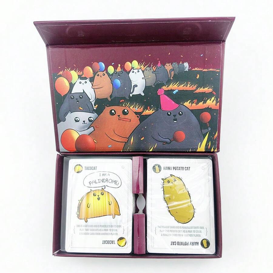 派对卡牌桌游-云朵猫，2-8人，快速游戏，游戏元素主要为猫咪和激光束，策略与运气，充满趣味与互动，时尚热门桌游，活跃派对氛围