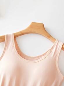 5 件套纯色休闲 - 舒适简约 - 常规休闲针织面料无袖常规圆领带衬垫背心，适合健身 - 彩色 - 查看 7