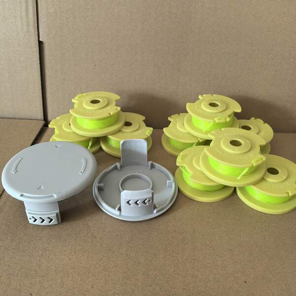 9pcs 0.08" Replacement Trimmer Line Spool, Compatible With Ryobi ONE+ AC80RL 18V, 24V, 40V Trimmers, Includes 2pc Trimmer Covers