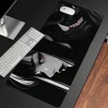 1 grote Anime Girls and Demons gaming-muismat met cool zwart design - dikke, antislip rubberen basis, gemakkelijk schoon te maken, nauwkeurige randen, rechthoekige bureau-onderlegger voor gamers en op kantoor, bureau-onderlegger, opvallend karakterontwerp, gemakkelijk schoon te maken oppervlak
