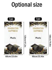 1pc Customizable Photo Graduation Season Party Decoration Door Curtain, Celebration Banner