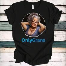 OnlyGrans  OnlyFans  T-Shirt___220g High-Quality Pure Cotton T-Shirt With Minimalist Printing, Soft And Breathable Fabric, Comfortable And Loose, Suitable For All Day Wear, Suitable For Office Casual Wear, Spring And Summer Daily Appearance, Elegant And Youthful Design - Black - View 1