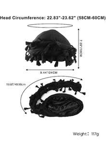 经典流苏头巾帽，柔软舒适，适合卷发和辫子，纯色，透气，有弹性，方便快捷，男女情侣装，返校，旅行度假必备，女士发饰