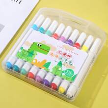 12/18/24/36/48 支丙烯水彩笔套装 - 三角形笔杆，易于抓握，适合绘画、着色和艺术创作 - 适合学校、办公室和学生的完美文具