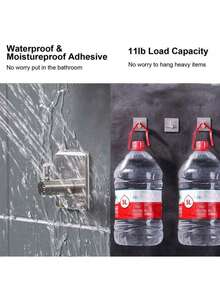 4pcs Adhesive Hooks, SUS 304 Stainless Steel Square Adhesive Hooks, Heavy Duty Waterproof Stainless Steel Self Adhesive Hooks, Shower Wall Hooks, Bathroom Kitchen Towel Adhesive Hooks. Adhesive Hooks Heavy Duty Wall Hooks Waterproof Stainless Steel Hooks For Hanging Coat, Hat,Towel Robe Hook Rack Wall Mount- Bathroom And Bedroom 1/2/4-Packs Bathroom Accessories Bathroom Tools - Silver - View 6