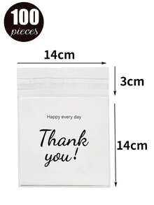 1000 Piezas/100 Piezas/1 Pieza, Múltiples especificaciones y tamaños, Bolsas semi-transparentes, Feliz cada día, Bolsas para cartas de agradecimiento, Collares y pendientes de joyería, Bolsas de almacenamiento para artículos pequeños, Bolsillos sellados autoadhesivos, a prueba de polvo, resistentes al desgaste, con empaque OPP anti-oxidante, para uso diario y doméstico