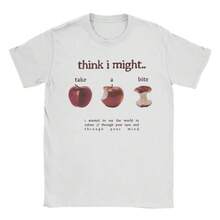 Men's Beabadoobee Take A Bite T Shirt  Cotton Clothing Fashion Short Sleeve Round Collar Tees Plus Size T-Shirt - 白色 - 查看 1