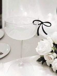 10 PIEZAS Etiquetas para vasos de fiesta con decoración de moños negros, etiquetas para bebidas de acrílico con moño para decoraciones de fiesta, boda, regalos, cumpleaños, graduación - Negro - Ver 5