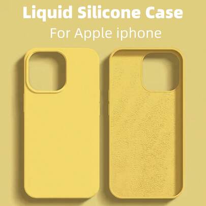 1 ชิ้น เคสโทรศัพท์ซิลิโคนเหลวสุดหรู, ใช้ได้กับ IPhone 17 Air, 16e, 11, 13, 12, 14, 15 Pro Max, เหมาะสำหรับ 16 Pro Max, ฝาครอบป้องกันการกระแทก