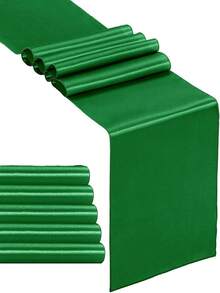 2件/5件/10件缎面婚礼装饰桌旗适用于酒店活动家居生日餐厅宴会丝带桌旗派对桌旗 - 彩色 - 查看 38