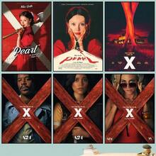 1 幅恐怖电影海报复古电影海报墙面艺术画书房墙画帆布礼物生日毕业可选画框 - 彩色 - 查看 1