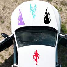 1 pièce Sticker mural décoratif de flamme colorée, en matériau PVC amovible et réutilisable, convient pour la voiture, le salon, la salle de bain et d'autres surfaces. Décoration murale, autocollants muraux personnalisés