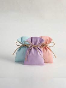 10 piezas Bolsas de lona con cordón, bolsas de regalo, bolsas de almacenamiento para joyas/cosméticos/electrónicos, regalos de boda, disponibles en varios colores y tamaños