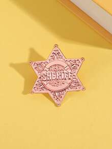 1 Stück Westlicher Sheriff-Fünfzackiger Stern Email Pins, kundenspezifische Metall-Anstecker, Kleidung, Rucksack, Revers Abzeichen, Schmuckgeschenk für Freunde - Verschiedenfarbig - Übersicht 7