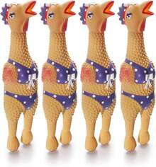 Outward Hound By Charming Pet Squawkers Henrietta Latex Rubber Chicken Interactive Dog Toy, Small - Henrietta - 查看 1