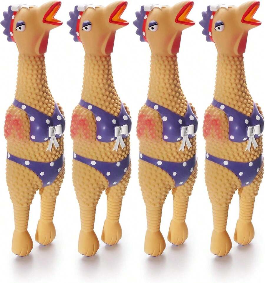 Outward Hound By Charming Pet Squawkers Henrietta Latex Rubber Chicken Interactive Dog Toy, Small - Henrietta - 查看 1