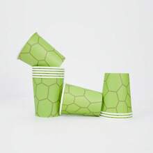 10 pièces/20 pièces/50 pièces Gobelets en papier verts tortue, thème de tortue pour boissons d'anniversaire, décorations de fête de tortue pour fournitures de fête d'anniversaire