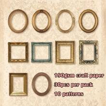 30 Stücke Retro Ästhetik Sammelalbum Papier 4,3 Zoll * 5,9 Zoll Muster einseitig Sammelalbum Decoupage Papier Block für DIY Basteln Journaling Scrapbooking Zubehör Geschenkverpackung Albumkunst dekorativer Bastelpapier