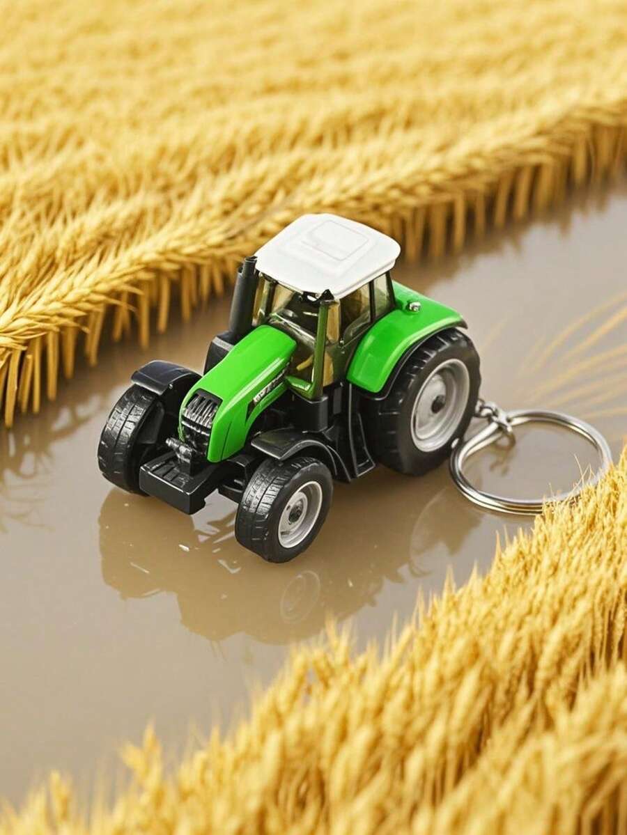 1 chiếc móc khóa mô phỏng máy kéo dễ thương bằng hợp kim kẽm PP quà tặng lưu niệm trường học - Nhiều màu - Xem 1