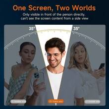 3Pcs Anti-Spy Privacy Tempered Glass Compatible With IPhone 6 7 8 X Xs Xr Max 11 12 13 14 15 16 Pro Max 9H Full Screen Protector Glass Film Waterproof Shockproof Anti-Fall Anti-Fall Scratch Resistant Anti-Fingerprint - Dark Grey - View 4