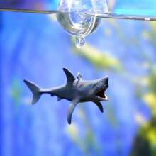 1pc Popular Fish Tank Decoration Lifelike Shark & Blue Whale Underwater Scenery, Floating Seascape Ornament