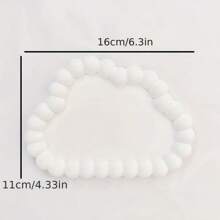 [1pc Jewelry Display Tray] 1pc Plaster Jewelry Display Tray, Jewelry Tray, Exquisite White Ring Earrings Tray, Dressing Table Decoration Display Tray, Jewelry Display Decoration Photo Props, Jewelry Trays