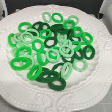 800pcs Colored Elastic Hair Ties, Girls Hair Accessories, Ponytail Holders, Fabric Scrunchies, High Elasticity, Flower Decoration Supplies