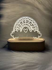 1个定制名字小夜灯（USB插头），送给家人、爱人、朋友的礼物，卧室装饰，个性化小夜灯，名字灯，卧室装饰，生日礼物，新生儿礼物 - 14.5*13*4cm - 查看 14