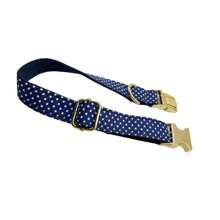 New Blue/Red Polka Dot Velvet Zinc Alloy Dog Collar, Adjustable Size Suitable For Small, Medium, Large Pets, Soft & Comfortable Velvet, Zinc Alloy Clasp, Gold Plated, More Solid Than Plastic Buckle, Easy To Fasten And Unfasten (Color May Vary Slightly Due To Fabric Batch Difference)