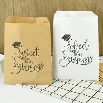 5件套毕业祝贺新年糖果饼干纸袋生日毕业季主题派对装饰宾客礼品袋