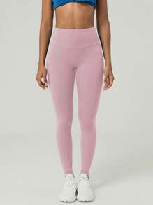 GOSOUER Women'S High Waist No Front Seam Back Deep V Buttock Line Running Outdoor Exercise Pilates Yoga Legging Pants Tights