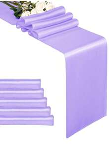 2件/5件/10件缎面婚礼装饰桌旗适用于酒店活动家居生日餐厅宴会丝带桌旗派对桌旗 - 彩色 - 查看 42