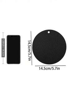 1pc Silicone Heat Insulation Mat, Heat Resistant Silicone Trivet For Pot And Pan, Round Silicone Placemat, Countertop Protector
