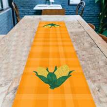 Exclusive Printed Table Runner Fabric Table Setting 1.35m X 0.35m - June Festival Corn - View 4