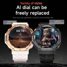 Hwagol 1,39 Zoll TFT Smartwatch mit Bluetooth Anruf/107 Sportmodi/Schlafverfolgung/Schrittzähler, Smartwatch mit Taschenrechner, GPS, anpassbarem Zifferblatt, kompatibel mit Android & iOS, 530mAh Akku, geeignet für Frauen & Männer