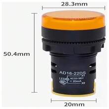 10 interruptores y contactos indicadores LED de 22 mm y 110 V, adecuados para interruptores y contactos de iluminación y señalización en paneles eléctricos.