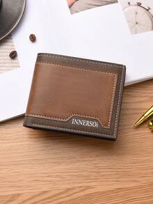 Men's Short Wallet, Fashion Bifold Wallet, PU Leather Multi-Card Slots Coin Purse, Unisex Travel Card Holder, Business Casual Leather Wallet, Christmas Gift - Multicolor - View 10