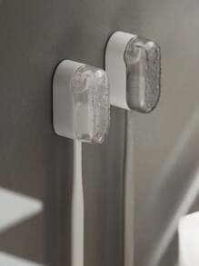 Bathroom Toothbrush Holder For Home Use, Wall-Mounted Minimalist Dustproof Toothbrush Hanger Without Drilling, With Automatic Closing Cover,Toothbrush Storage Shelf,Simple Portable Organiser For Bathroom,Dustproof Toothbrush Organiser With Cover Back To School