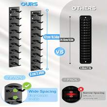 1/2件棒球帽收纳架，强力粘性壁挂帽架，多层帽子收纳展示架，可挂18顶帽子的壁挂帽钩，适用于衣柜门和卧室（黑色） - 彩色 - 查看 4