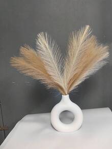 10支仿真蒲苇草，蓬松逼真，宛如羽毛般轻盈，柔软优雅，是理想的家居装饰品，适合插花，现代波西米亚风格，可用于客厅、卧室或餐厅，也是母亲节的理想礼物。 - 彩色 - 查看 7