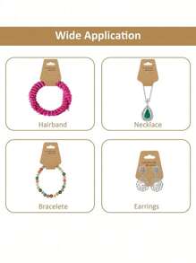 5-400 szt. Karty do wyświetlania bransoletek i kolczyków, ręcznie robione karty do kolczyków, samoprzylepne, odpowiednie do naszyjników, bransoletek, breloków, kolczyków, gumek do włosów, kart do przechowywania i wyświetlania