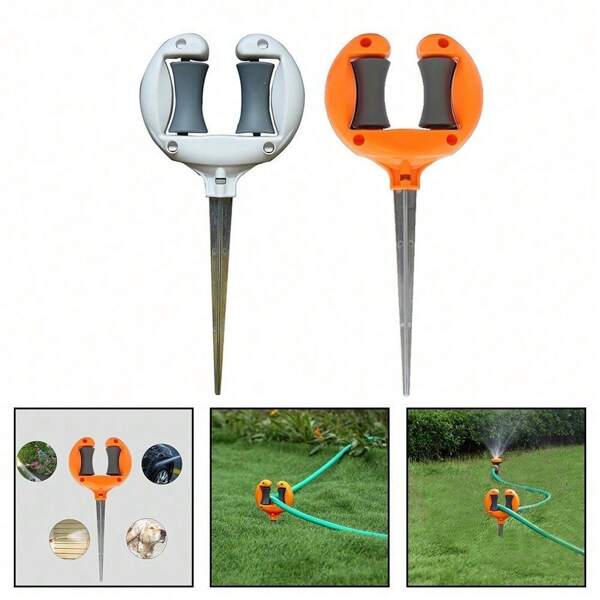 Estaca protectora de 27 cm para manguera de jardín para proteger a sus plantas de daños, soporte fijo para tubo de riego en la granja