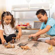Juego de juguetes de dinosaurios gigantes, grandes juguetes de dinosaurios realistas para niños de 3 a 5 años - Regalos perfectos de dinosaurios para niños en cumpleaños - Figuras de juguete de dinosaurios con detalles pintados a mano - Figuras de dinosaurio gigantes