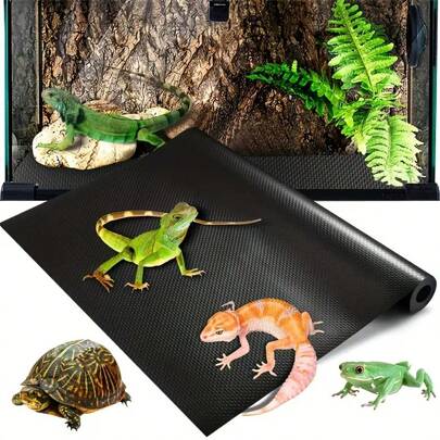Tapis de terrarium en verre EVA pour reptiles - Dragon barbu, Gecko léopard, Serpent, Litière de terrarium - Tapis de cage pour amphibiens facile à couper