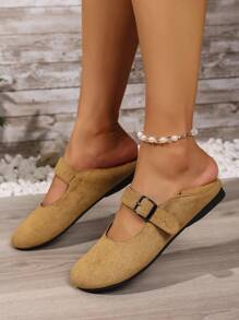 Women's Casual, Versatile, Lightweight, Round Toe Mary Jane Shoes. Adjustable Strap Design To Fit Different Foot Sizes Comfortably. Suitable For Pairing With Dresses Or Pants, For Casual To Formal Occasions, Ideal For Creating A Unique Style