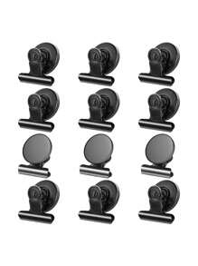 10PCS Round Refrigerator Decor Magnet Sticker For Fixing Photos, Notes, Whiteboard Sticker, 1/9Pcs Round Metal Magnetic Clips, Heavy-Duty Round Metal Refrigerator Magnets Clips - Scratch-Free, Whiteboard Locker Magnetic Clips, Kitchen Office Best Gifts Birthday Graduation